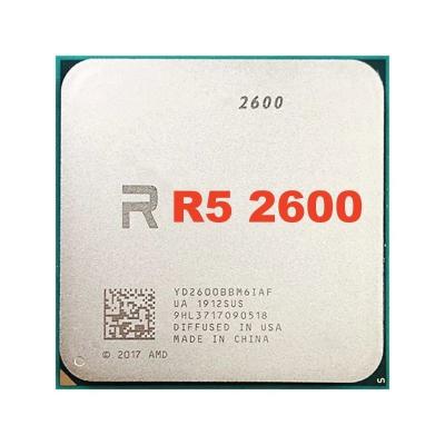 China CPU R 5 2600 R5 2600 3.4GHz Six-Core Twelve-Thread 65W Best price New Processor YD2600BBM6IAF Socket AM4 for Desktop PC for sale