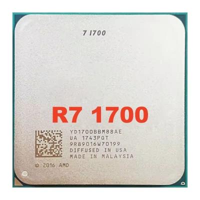 China R7 1700 procesador CPU 3.0GHz 8Core 16Thread 65W YD1700BBM88AE CPU Socket AM4 utilizado R7 1700 procesador CPU para la placa base de escritorio en venta