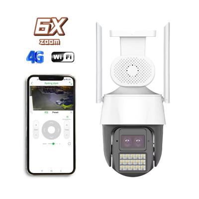 China Smart AI HD 4MP 360 Ptz cámara 4G Smart AI HD 1080P 360 Ptz cámara con doble lente de visión nocturna CCTV cámara 4G PTZ en venta