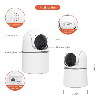 China Smart Home WiFi Tweeweg Audio Nachtzicht PTZ Draadloze beveiligingscamera's Indoor Auto Tracking Network Camera Te koop