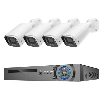 Chine 4 canaux détection faciale extérieure H.265 4K 8MP câblé POE réseau IP NVR Kit maison de surveillance CCTV système de caméra de sécurité à vendre