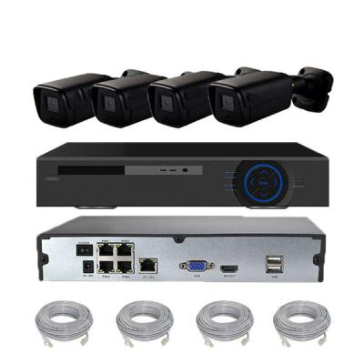 China Venda Quente H.265 1080P Tubo Exterior Câmera de Segurança IP 4 canais POE NVR Kit à venda