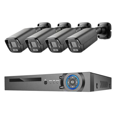 China Customized  4CH 4MP IP Camera Outdoor Bullet Camera Surveillance Security POE NVR Kit for sale