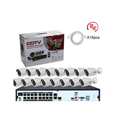 China Gepersonaliseerde 16CH 1080P 2MP POE-bewakingsapparatuur met draad IP-camera NVR-kits Te koop