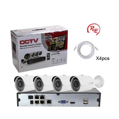 China Hot selling 4CH 1080P 2MP POE Surveillance Wire IP Camera NVR Kits for sale