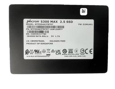 Κίνα Αρχικό 1.92TB 2.5' SATA 6Gb/s 5V SSD Solid State Drive για το Mi-cron 5300 MAX MTFDDAK1T9TDT Διακομιστής Εξωτερικός διακομιστής προς πώληση