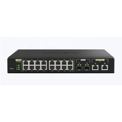 中国 QSW-M2116P-2T2S 16ポート 2.5GbE PoE+, 2ポート 10GbE POE ++および 2ポート 10GbE オプティカルファイバー L2 WebベースのNMS スイッチ 販売のため