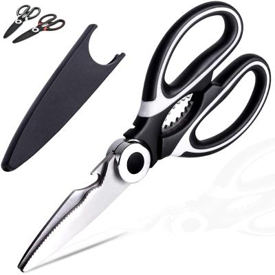 China Home Kitchen Multiple Use Strong Anti Rust Kitchen Shears, Durable Stainless Steel Blade Kitchen Scissors With Polypropylene Handle for sale