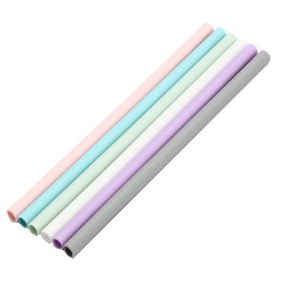 China Big+Straight New Ideas Reusable Straw Cases For Kids Cleaning Brushes Big Eco-Friendly Collapsible Silicon Straws Long for sale