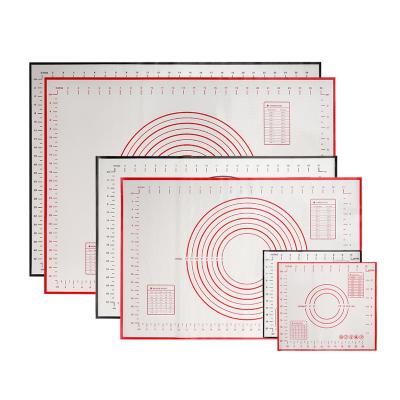 China Stocked Non Stick Large Silicone Pastry Mat With Measures Dough Rolling Mat Fondant Mat Oven Liner for sale