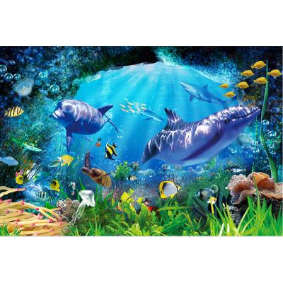 China Modern Micro Crystal Seaworld Exterior Porcelain Wall Tile 3d Fish Shop Wall Tile For Bathroom for sale