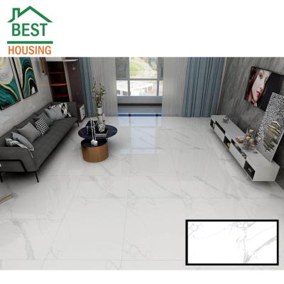 China Modern Super White Morden Porcelain Tile 900*1800mm Glossy Polished Finish Glazed Marble Ceramic Flooring Tiles for sale