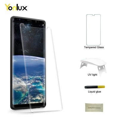 China Good Quality Glue Anticrash UV Liquid Tempered Glass For Samsung Galaxy S8/S8 Plus Full Static Glue Adhesive With UV Light for sale