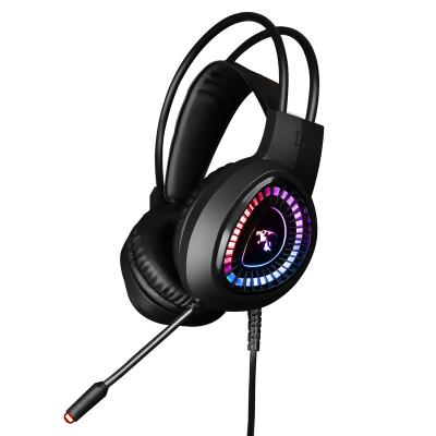 China Best Price High Quality V1000 RGB Colorful Lights Earphone Online Course Gaming Headset With Microphone For 7.1 for sale