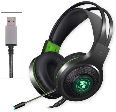 China Hot Sales China Computer Earphone Gaming Headphones V5000 Stereo Wired Headphones Colorful Lights 7.1 With Big Mic for sale