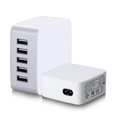 China Mobile Phone Charging 100-240V 40W 5 USB Charger Station 5V 2A 2.4A 8A Left Desk Multiple Charging Port For Phone Tablet Speaker Desk Lamp Earphone for sale