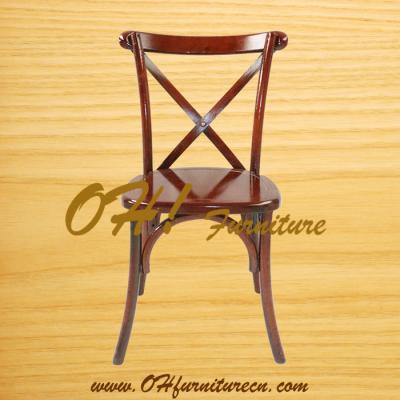 China Wood Modern Series Classic Furniture Cross Back Stacking Chair X Chair for sale