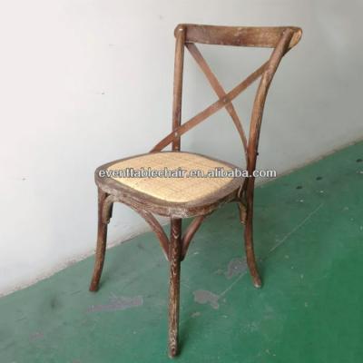 China Traditional Wholesale Wooden X Cross Dining Back Chair With Cushion For Living Room for sale