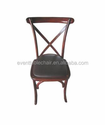 China Solid Wood Restaurant Used Cross Back Chairs Dining Chairs For Sale for sale