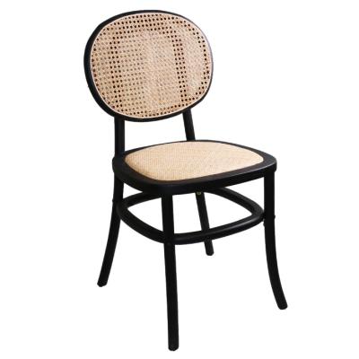 China Portable Solid Wood Dining Rattan Chairs for sale