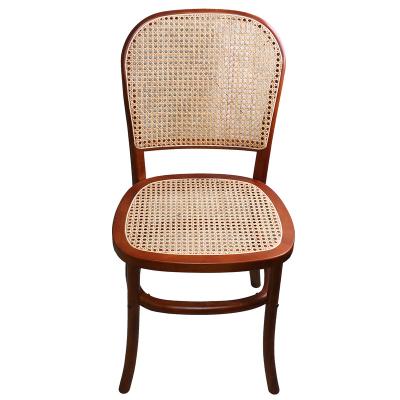 China Contemporary Cane Furniture Webbing Rattan Dining Chairs Solid Wood And Poly Rattan Furniture for sale