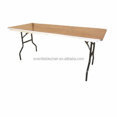 China Wholesale 6ft Plywood Folding Banquet Table Solid Wood for sale