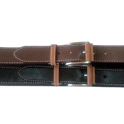 China Luxury high quality casual high quality jeans PU leather belts with contrast stitching for men or ladies or for apparel for sale