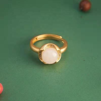 China CLASSIC antique white gold fashion sapphire gold Ms. gold personality elegant delicate bud ring for sale