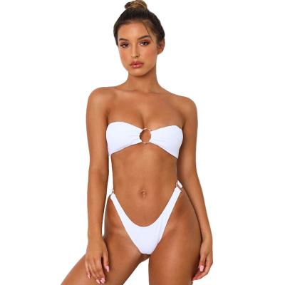 China New design fashion bikini swimwear hot sexy women's swimwear beach wear women's antibacterial simple sexy two-piece girl for sale