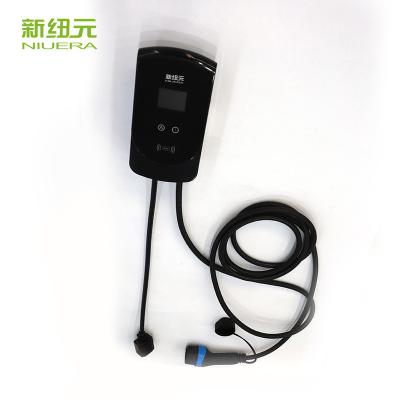 China LED Light + LCD Display (2.8 inch) + RFID China Supplier Ev Charger with WIFI, Bluetooth, Easy App Charger Equipment (Tuya) 7k 32A Wallbox Ev for sale