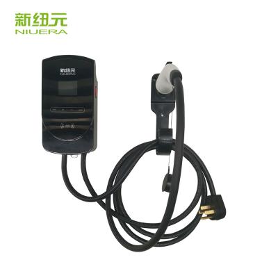 China Factory 12KW 240V Type 1 Wallbox Ev Charger LCD Display RFID Ev Charger LED Light+Display(2.8inch) RFID China for sale