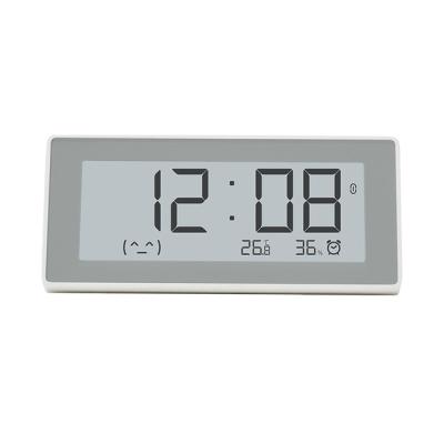 China Antique Xiaomi Miaomiaoce Style Clock Thermometer Hygrometer Intelligent Temperature Instruments Smart Digital Electric Alarm Clock for sale