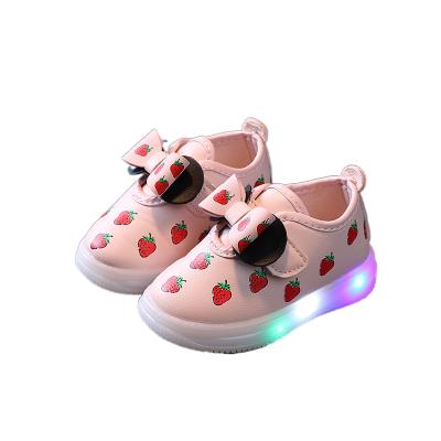 China 202 Anti-odor Light Children's New Ledgirls Sports Shoes Bowknot Light Shoes Sneakers for sale