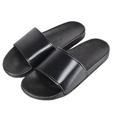 China Fashion Trend OEM Black Bathroom Custom Made Custom Made Slippers PVC Eva Rubber Footwear Sandal Logo Slippers Men PVC Slide Home Indoor Slippers for sale