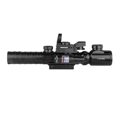 China Aluminium Alloy Combo Scope  C3-9x32EG Dual Illuminated Scope+  4 Holographic Reticle Red/Green Dot sight +Red laser for outdoor sport for sale