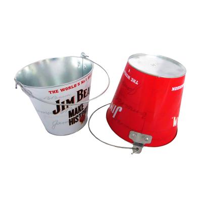 China Barber Shop Kids Metal Gift Galvanized Bucket Toy Storage Bucket Candy Container for sale