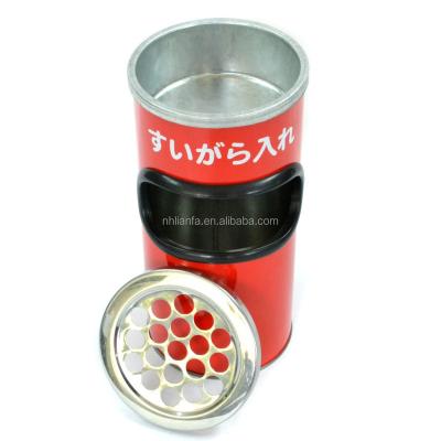 China Round Mini Tin Metal Ashtray Smoking Accessory for sale