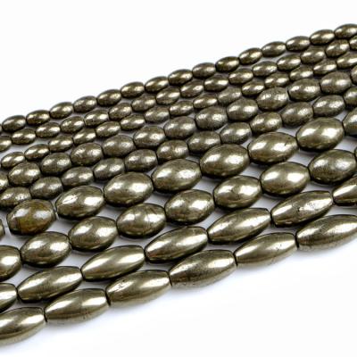 China Natrual Color Made Natural Stone 2022 China Pyrite Stone Beads High Quality Pyrite Stone Beads For Jewelry Making for sale