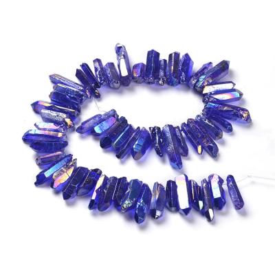 China Factory Hot Sale High Quality Natural Circular Column Wand Color Changing Fluorite Healing Stones Plating Color Crystal Column for sale