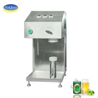 China Food factory vending semi automatic beer can filler for sale