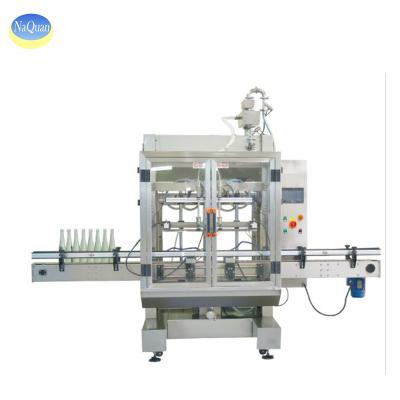 China Food Factory 4 Spout Bottle Filler Paste Chilli Communion Cup Filling Machine For Shanghai for sale