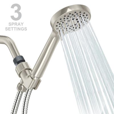 China Amazon Hot Selling Nickel Free Sliding Bar Handheld Shower Set Premium Quality ABS cUPC Bathroom Hand Shower 3 Settings for sale