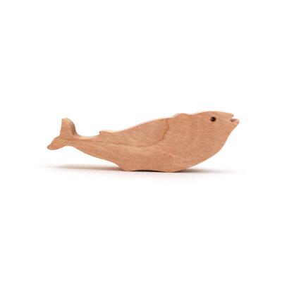 China DIY TOYS High Quality Inexpensive Children Whale Small Cognitive Learning Wooden Figurine Toy For Kids for sale