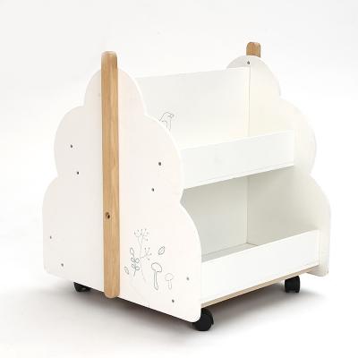 China DIY TOYS Wholesale Modern Wooden Bookshelf Storage MDF Table Children White Book Shelves for sale