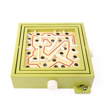 China DIY TOYS New Design Balance Steel Ball Toy Set Educational Wooden Toys 3D Maze Ball Game for sale