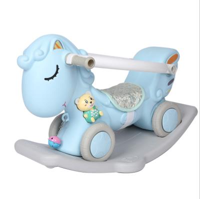 China Hot Selling Children's Plastic Rocking Tote Small Baby Toy Gift Riding Toy Shake Horse Dual-Use OEM for sale