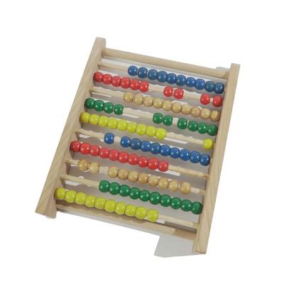 China Wholesale Early Education Calculator Wooden Count Frame Math Abacus Stand Teaching Toy For Kids for sale