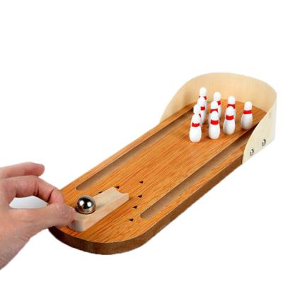 China DIY TOYS Wholesale Educational Wooden Desk Set Human Mini Kids Bowling Ball Set Human Seductive Toy Kids Toys Bowling Pins for sale