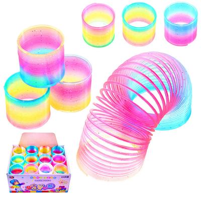 China Creative Magical Rainbow Circle Children's Rainbow Circle Plastic Educational Toys Early Development Funny Folding Toys for sale