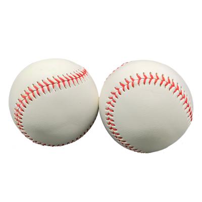 China OEM Dropshipping Leather Tops Softball Promotion Baseball White Genuine Leather Training Ball for sale